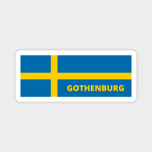 Gothenburg City in Swedish Flag Magnet