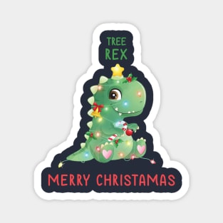 Tree Rex Funny Christamas Magnet