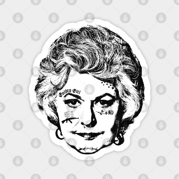 Bea Arthur † Punksthetic Face Design Magnet by DankFutura