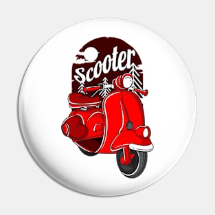 Red Scooter Pin