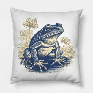 Feeling blue This frog has got your back Pillow