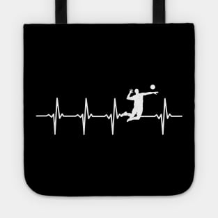 Volleyball Heartbeat Gift For Volleyball Players Tote