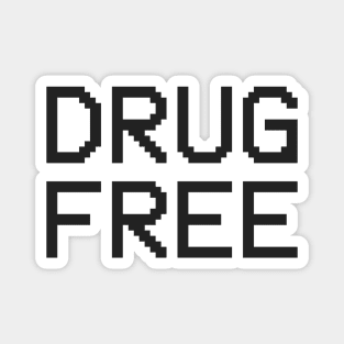 Drug Free (black font) Magnet