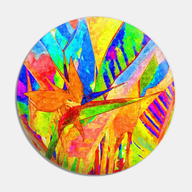 Bird of paradise plant with flower watercolor painting Pin by oknoki
