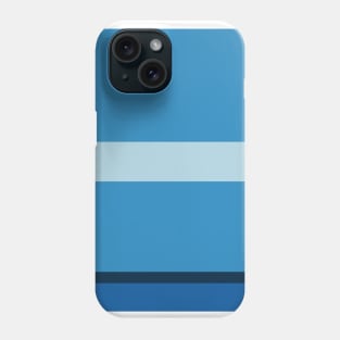 A shocking combo of Light Blue Grey, Windows Blue, Dark Blue Grey and Peacock Blue stripes. Phone Case