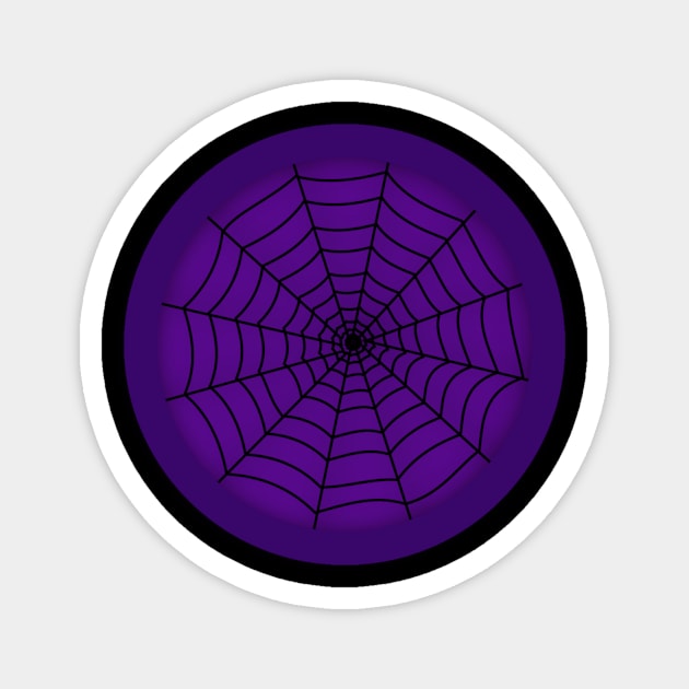 Halloween Spiderweb Purple Magnet by Celtic Morrigan