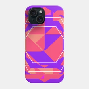 Pink Geometric funny pop art Phone Case