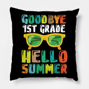 Teacher Student Goodbye 1st Grade Hello Summer Break Days Pillow