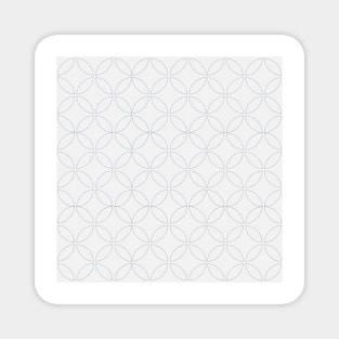 White blue  geometric pattern Magnet