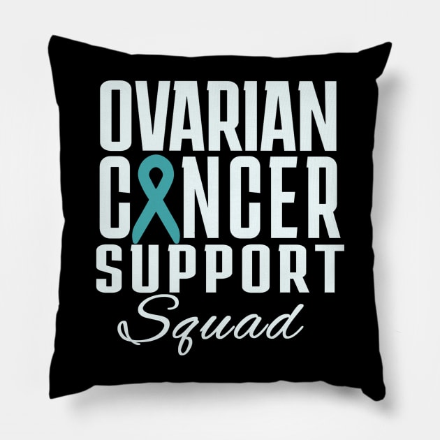 Ovarian Cancer Support Squad Pillow by Quincey Abstract Designs