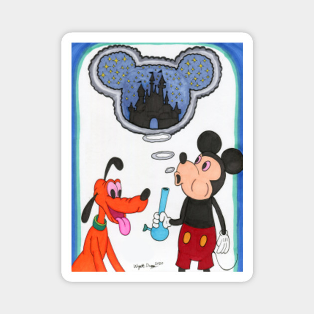 Mickey S Magic Cannabis Magnet Teepublic Uk