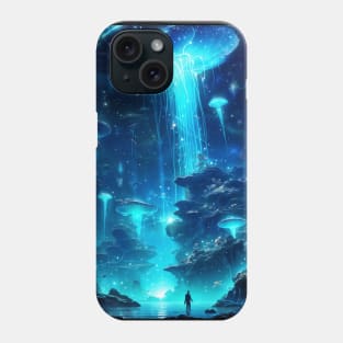 Fantasy bioluminescent jellyfish Phone Case