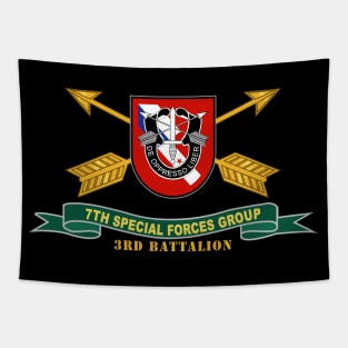 3rd Battalion, 7th Special Forces Group - Flash w Br - Ribbon X 300 Tapestry