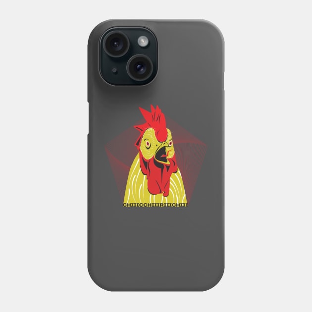 Screaming Rooster Phone Case by Stecra