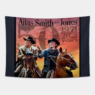 Smith and Jones 50th Anniversary design 2 Tapestry