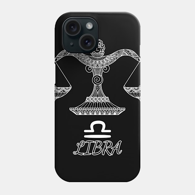 Libra Zodiac Symbol Horoscope Phone Case by letnothingstopyou