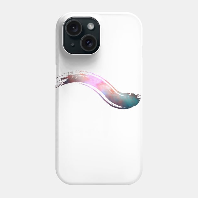 Paint brush stroke galaxy: dancing whoosh Phone Case by Blacklinesw9