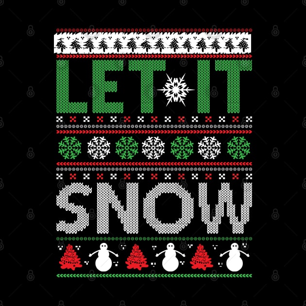 let it snow ugly christmas sweater by MZeeDesigns