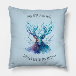 Watercolor Deer | Motivational Quotes | Elk Pillow