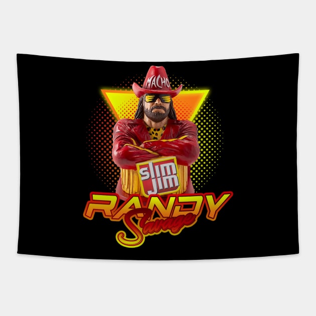 Macho man Slim Jum Tapestry by oxdolito