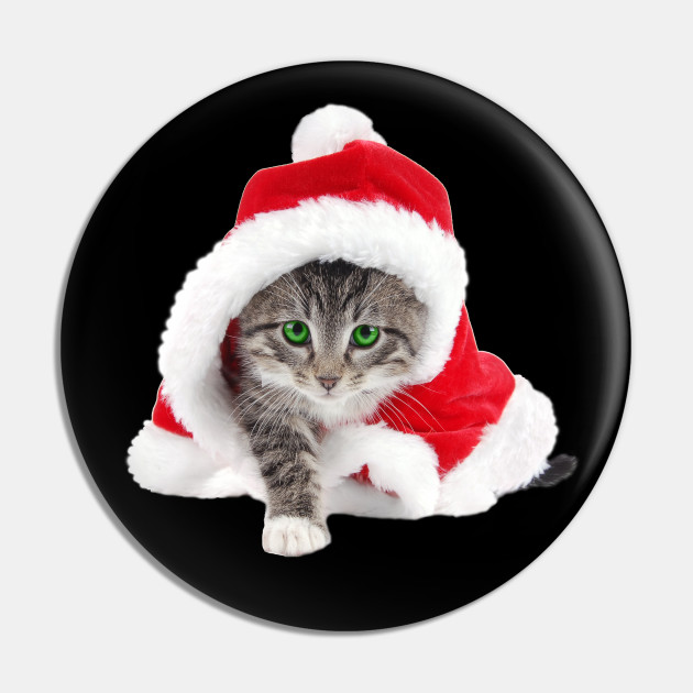 Cute Kitten Cat Santa Hat Christmas Gift For Cat Lovers Cute Cat