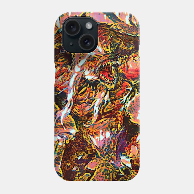 Werewolf in paints Phone Case by Revier