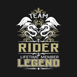 Rider Name T Shirt -  Team Rider Lifetime Member Legend Name Gift Item Tee T-Shirt