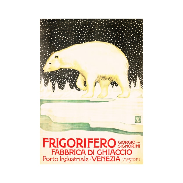 POLAR BEAR Frigorifero Fridge Vintage Italian Advertisement by vintageposters