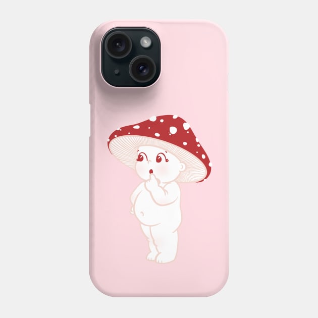 Kewpie Amanita Mushy Phone Case by Darcy Farrow