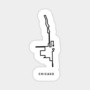 Chicago Marathon Course Map Magnet