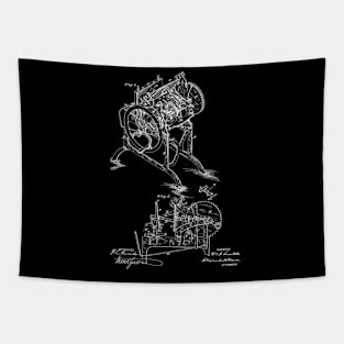 Printing Press Vintage Patent Hand Drawing Tapestry