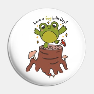 Cute frogtastic frog day design Pin