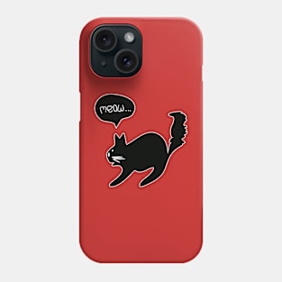 a cat being surprised and alert Phone Case