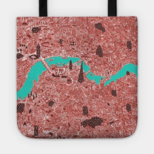 Super Cool Red London map Tote