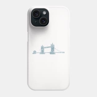 Tower Bridge Travel Text Word Cloud Phone Case