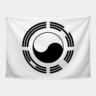 Korean Patriot Flag Series (Black and White) Tapestry