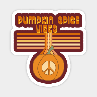 Pumpkin Spice Vibes Retro Holiday Spice Groove Magnet