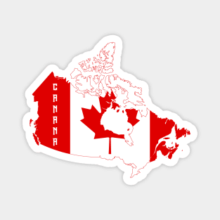 Canada flag & map Magnet