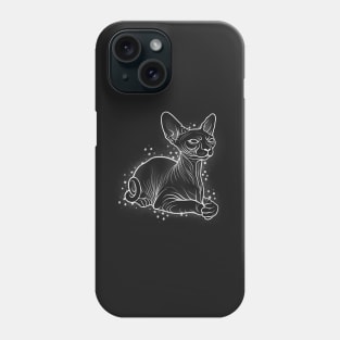 Black Sphynx Cat Phone Case