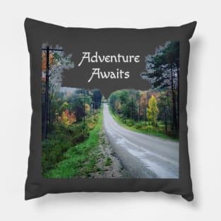 Adventure Awaits by BrokenTrophies Pillow