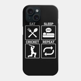 Eat Sleep Cricket Repeat Sports Phone Case
