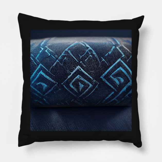 blue suede pattern Pillow by heartyARTworks