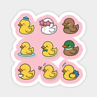 Cute Rubber Duck Lover Funny Animal Gift Kawaii Graphic , Funny Duck Lover Gifts Kawaii Graphic Art Magnet