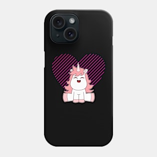 Pink Unicorn Heart Love Phone Case