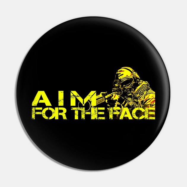 Tactical Aim For The Face Pin by Aim For The Face