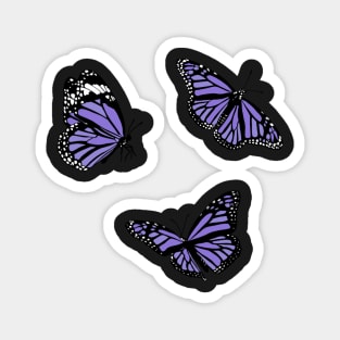 Purple Butterflies Stickers Magnet