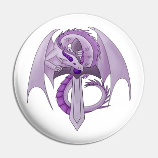 Amethyst Sword Dragon Pin