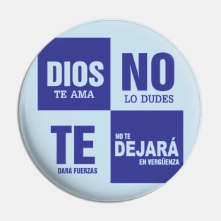 DIOS TE AMA AZUL Pin