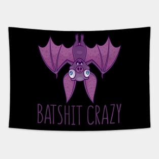 Batshit Crazy Wacky Cartoon Bat Tapestry