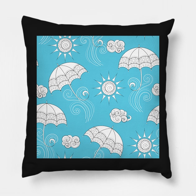 Fairytale Weather Forecast Print Pillow by lissantee